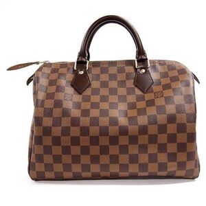 Louis Vuitton Damier Ebene Speedy 30 Custom Owl Accent Detail